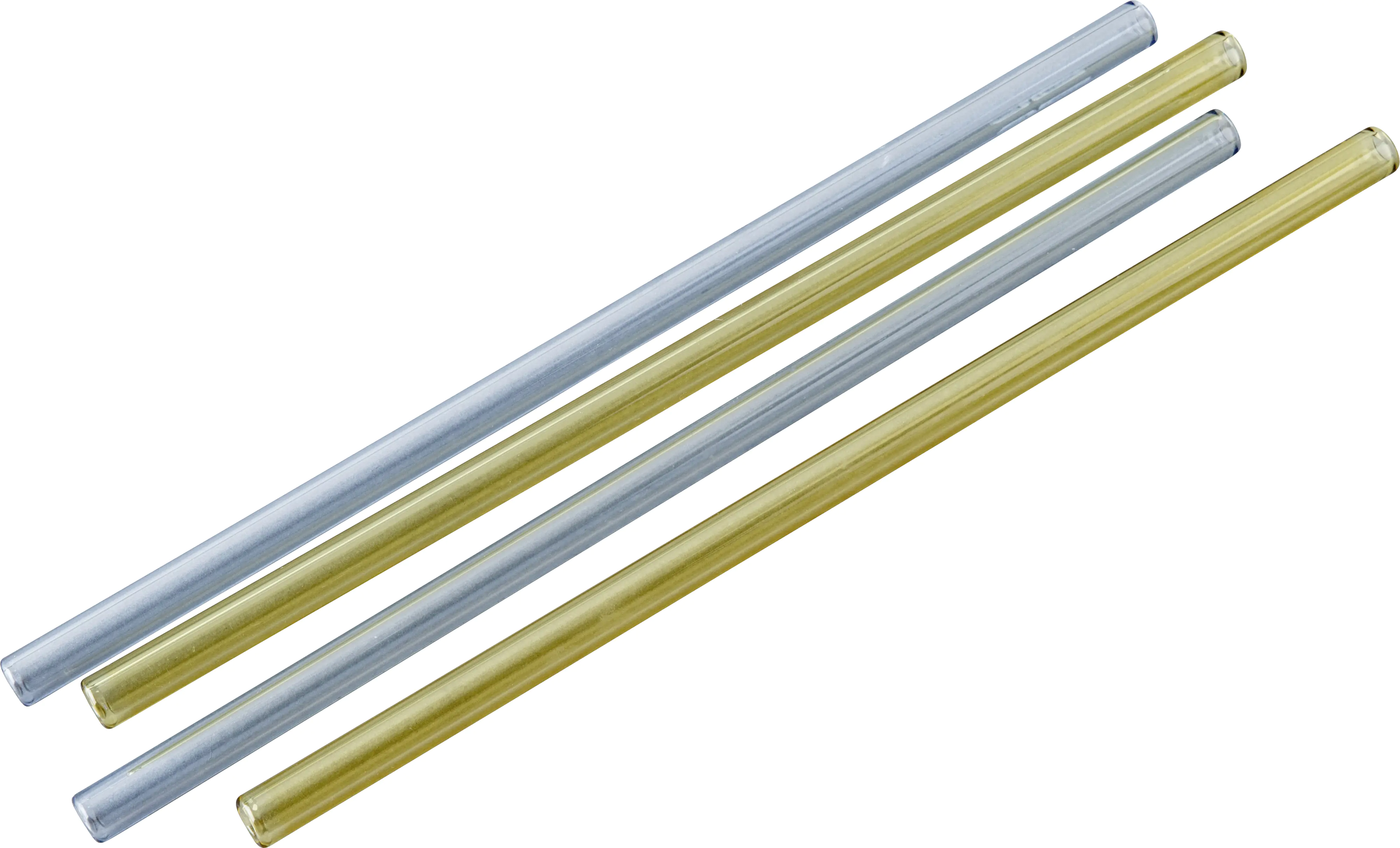 Fackelmann Glastrinkhalme inkl. Bürste 20 cm bunt 4 Stück