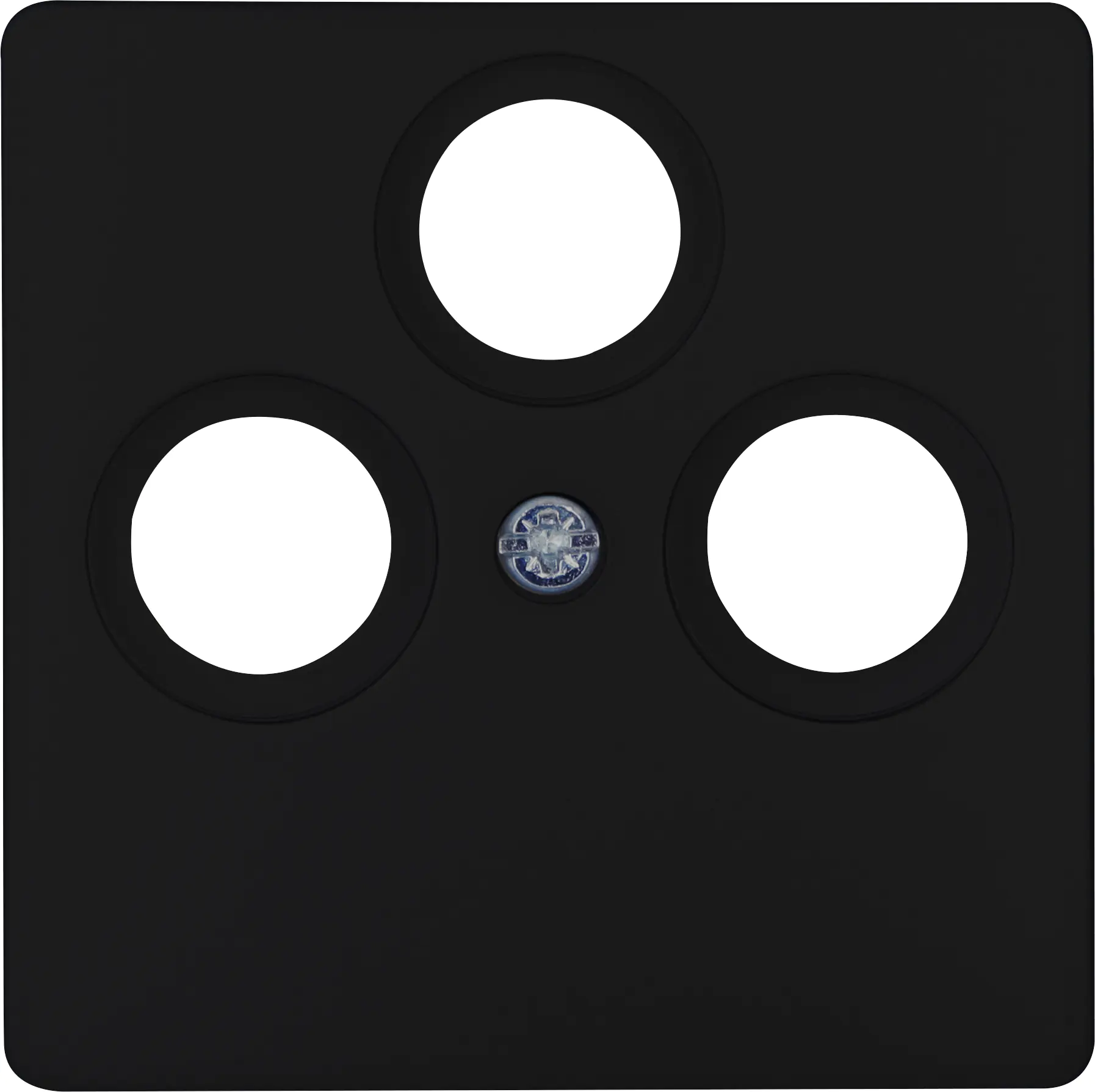 Kopp Abdeckung Antennensteckdose TV/RF/SAT Paris schwarz matt, 490632185 Kopp Abdeckung Antennensteckdose TV/RF/SAT Paris schwarz matt, 490632185