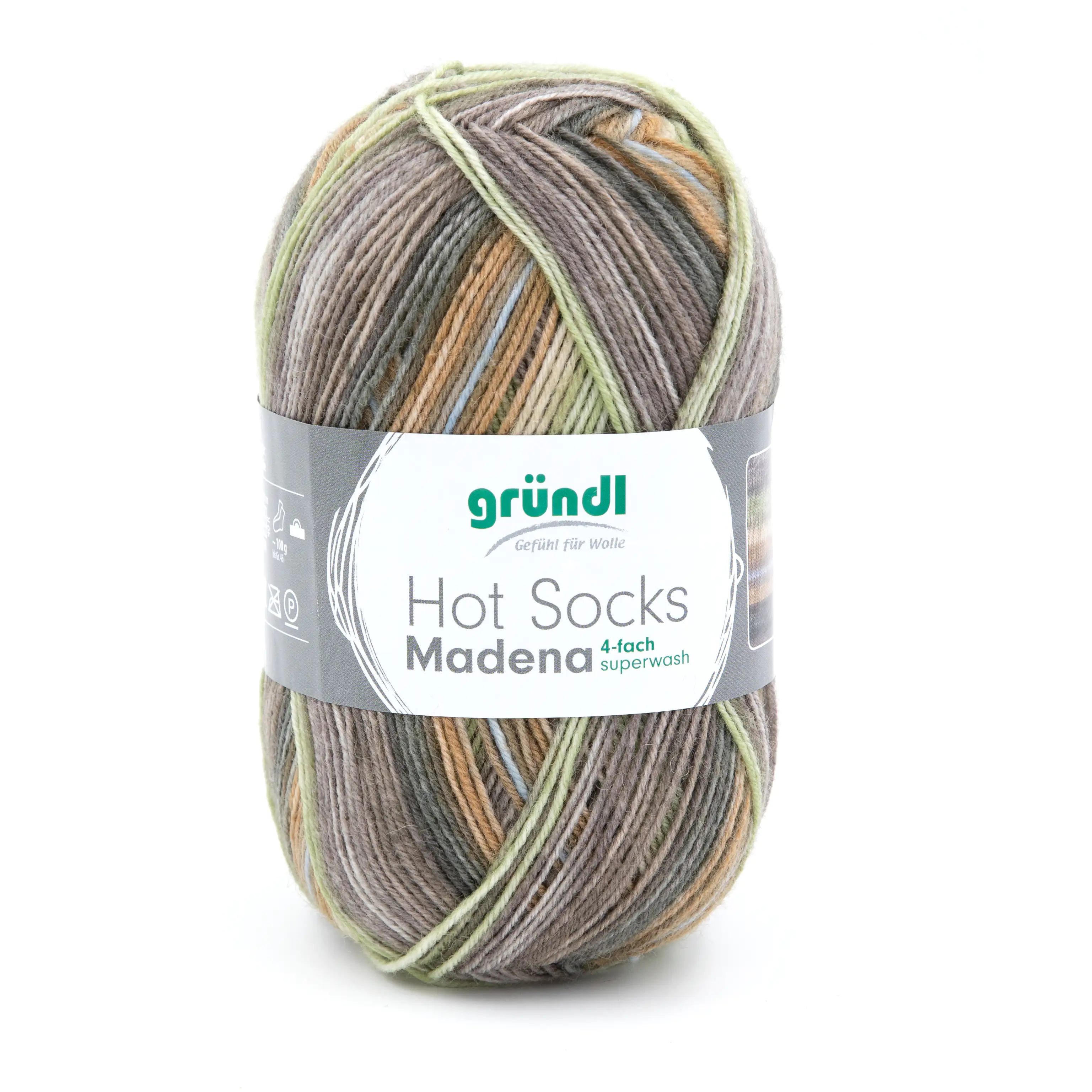Gründl Wolle Hot Socks Madena 4-fach 100 g nut-mix
