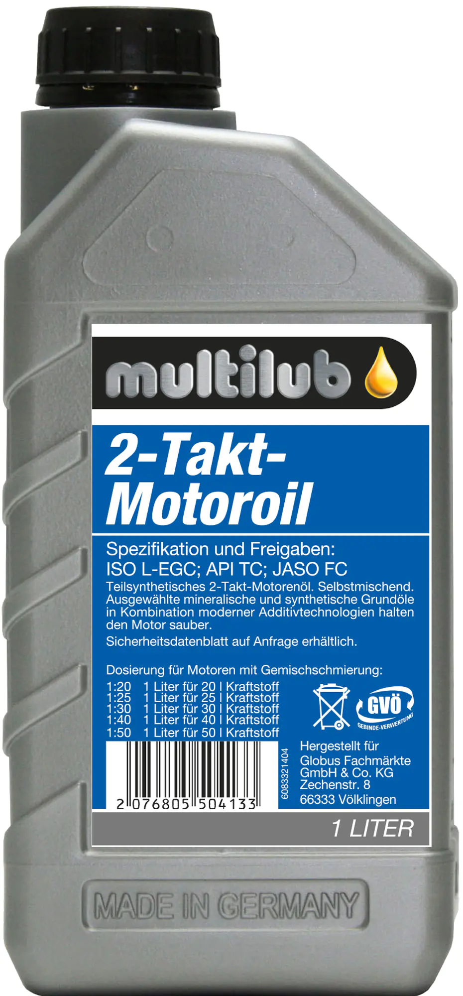 Multilub Motoröl 2-Takt 1L Multilub Motoröl 2-Takt 1L