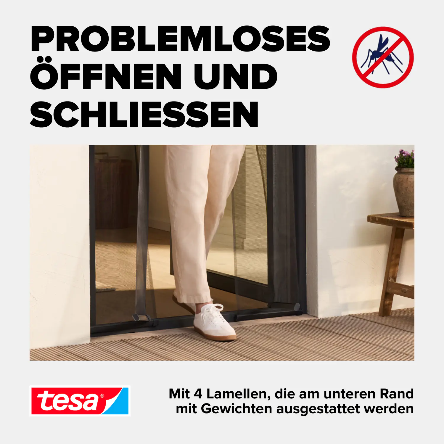 tesa Fliegenschutz-Lamellenvorhang STANDARD 120 x 250 cm - anthrazit