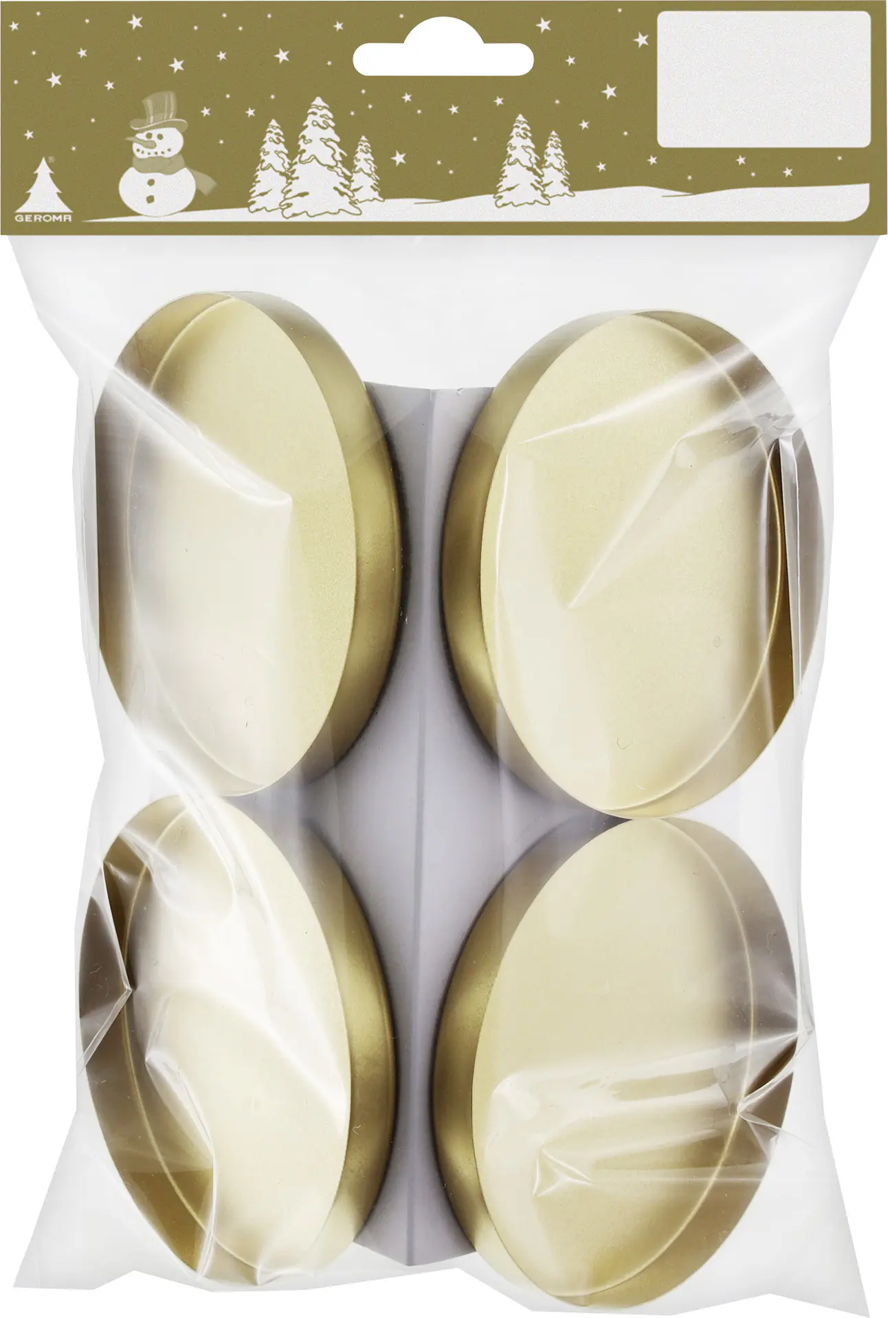 Teelichthalter Metall Ø 7,5 cm gold 4 Stück