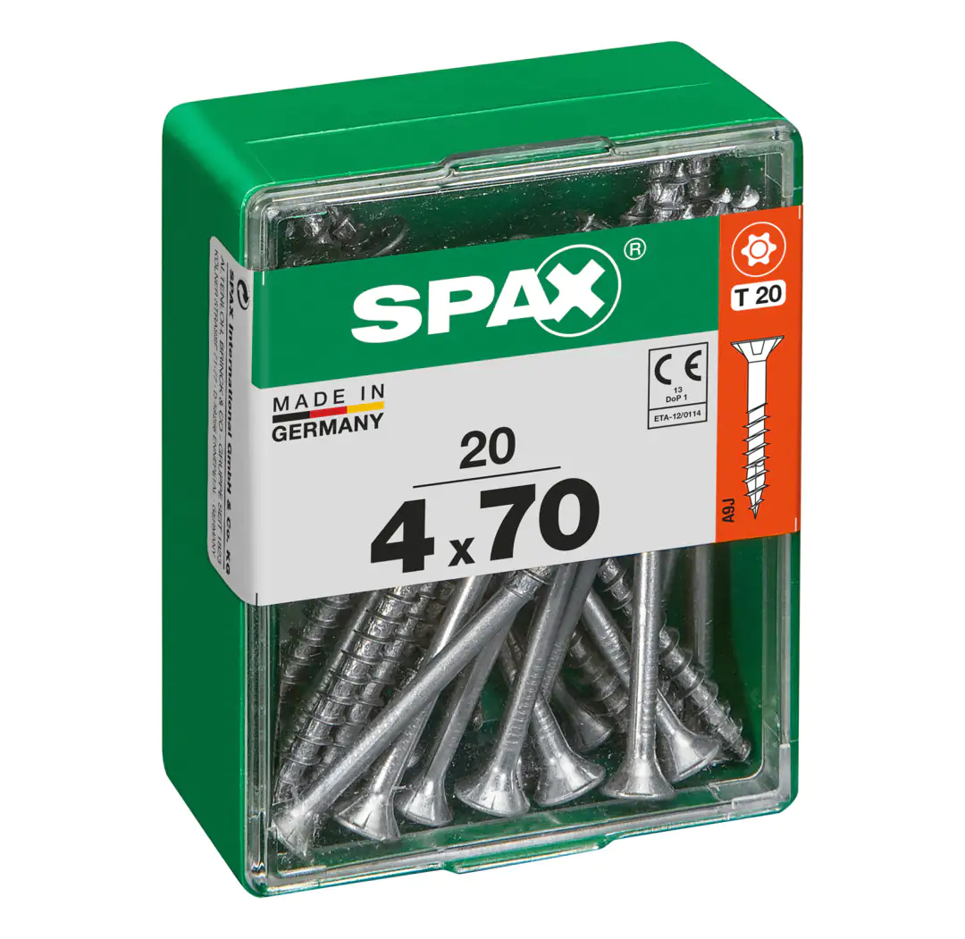 Spax Universalschrauben 4.0 x 70 mm TX 20 - 20 Stk. Spax Universalschrauben 4.0 x 70 mm TX 20 - 20 Stk.