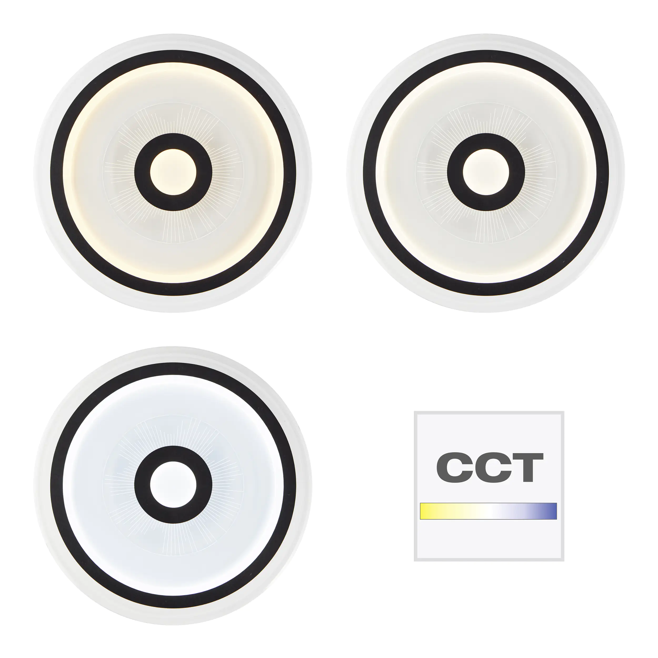 Brilliant CCT LED Deckenleuchte Pedini 37 W dimmbar Ø 40 cm weiß