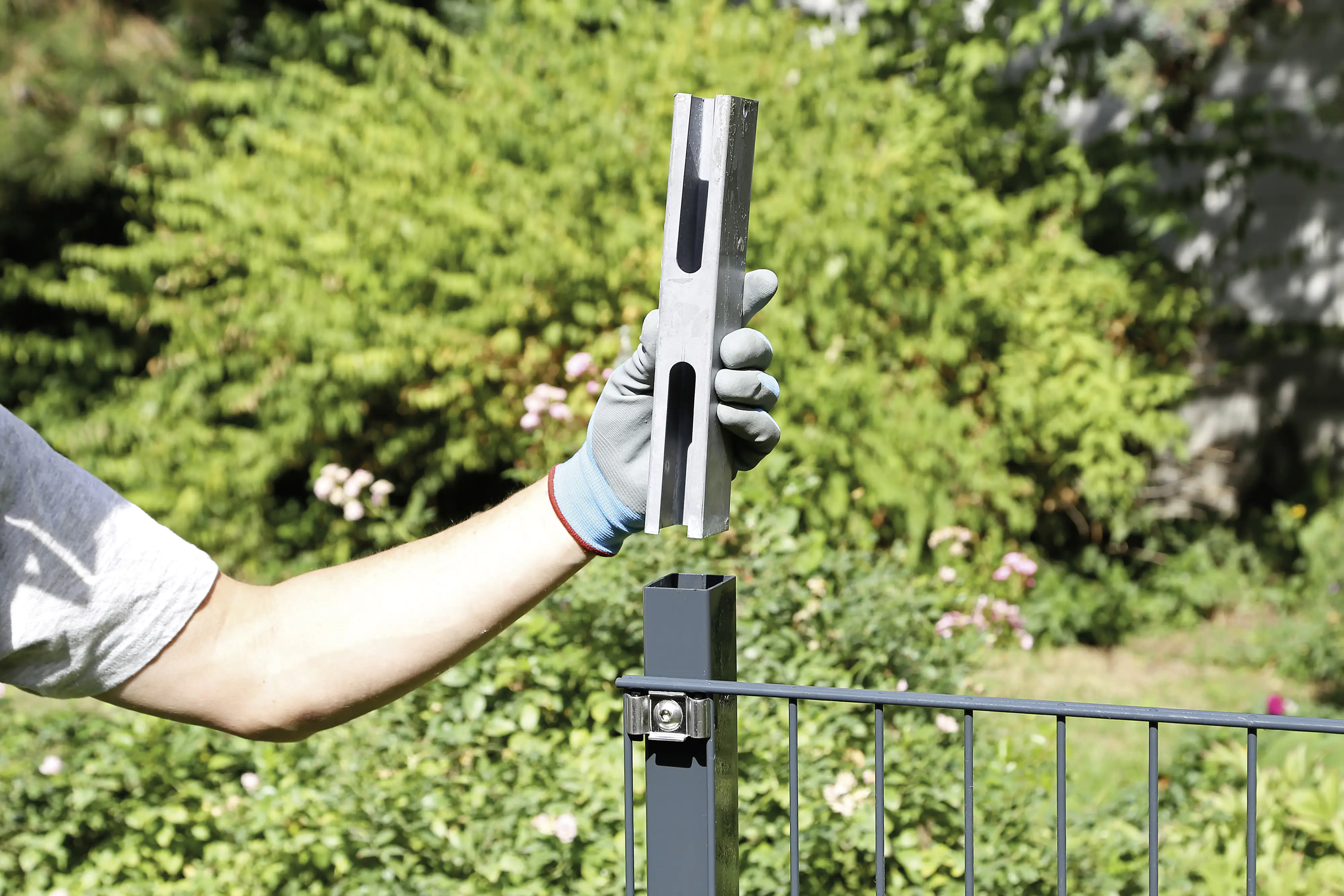 Alberts Zaunpfosten Verlängerung 25 cm 60 x 40 mm stahl roh