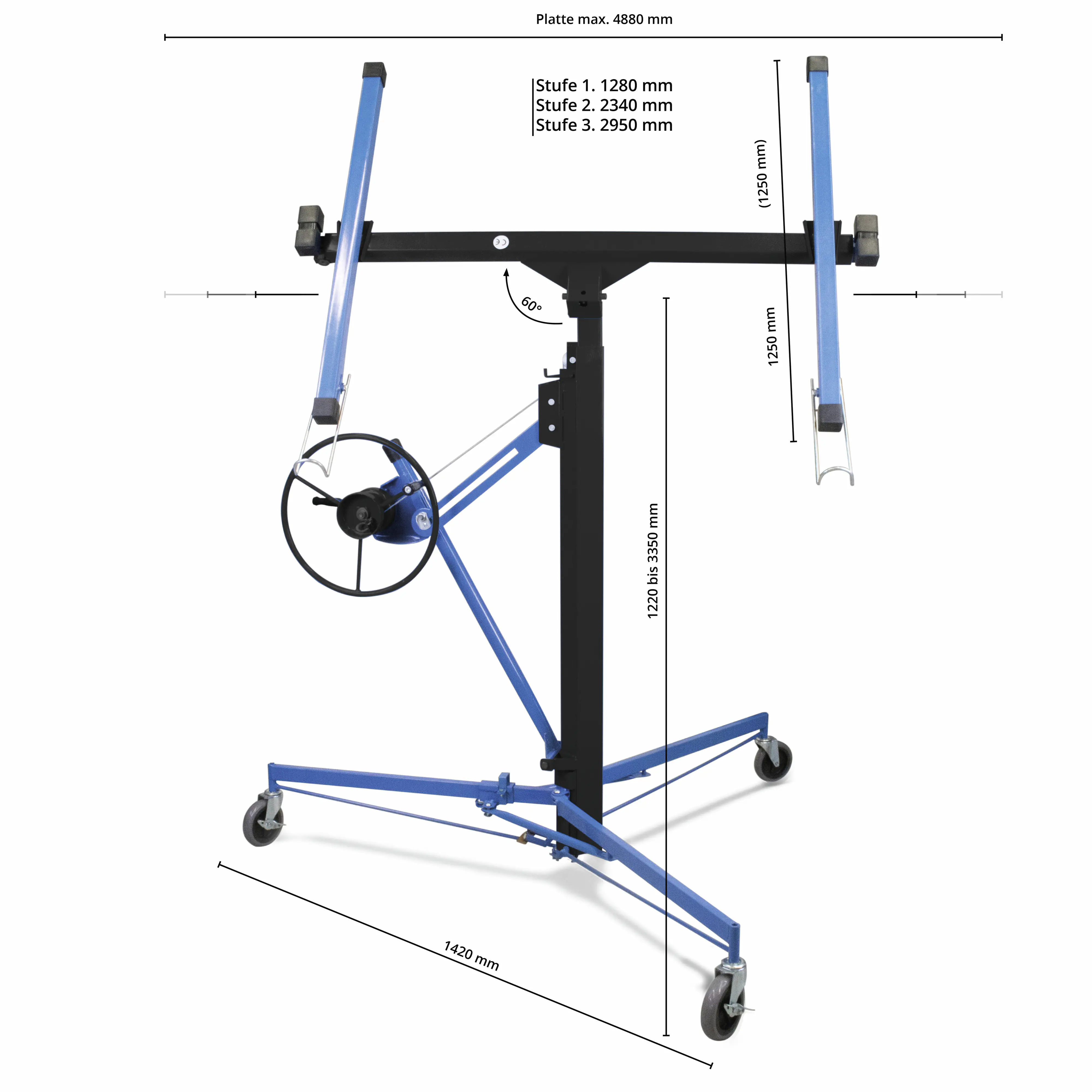 Güde Trockenbaulift GTL 335 Hebebereich 120 - 335 cm