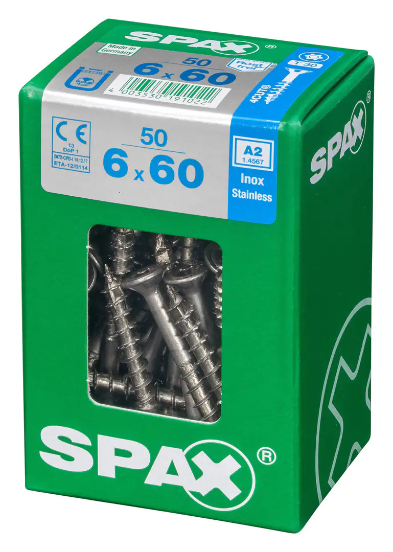 Spax Universalschrauben 6.0 x 60 mm TX 30 - 50 Stk.