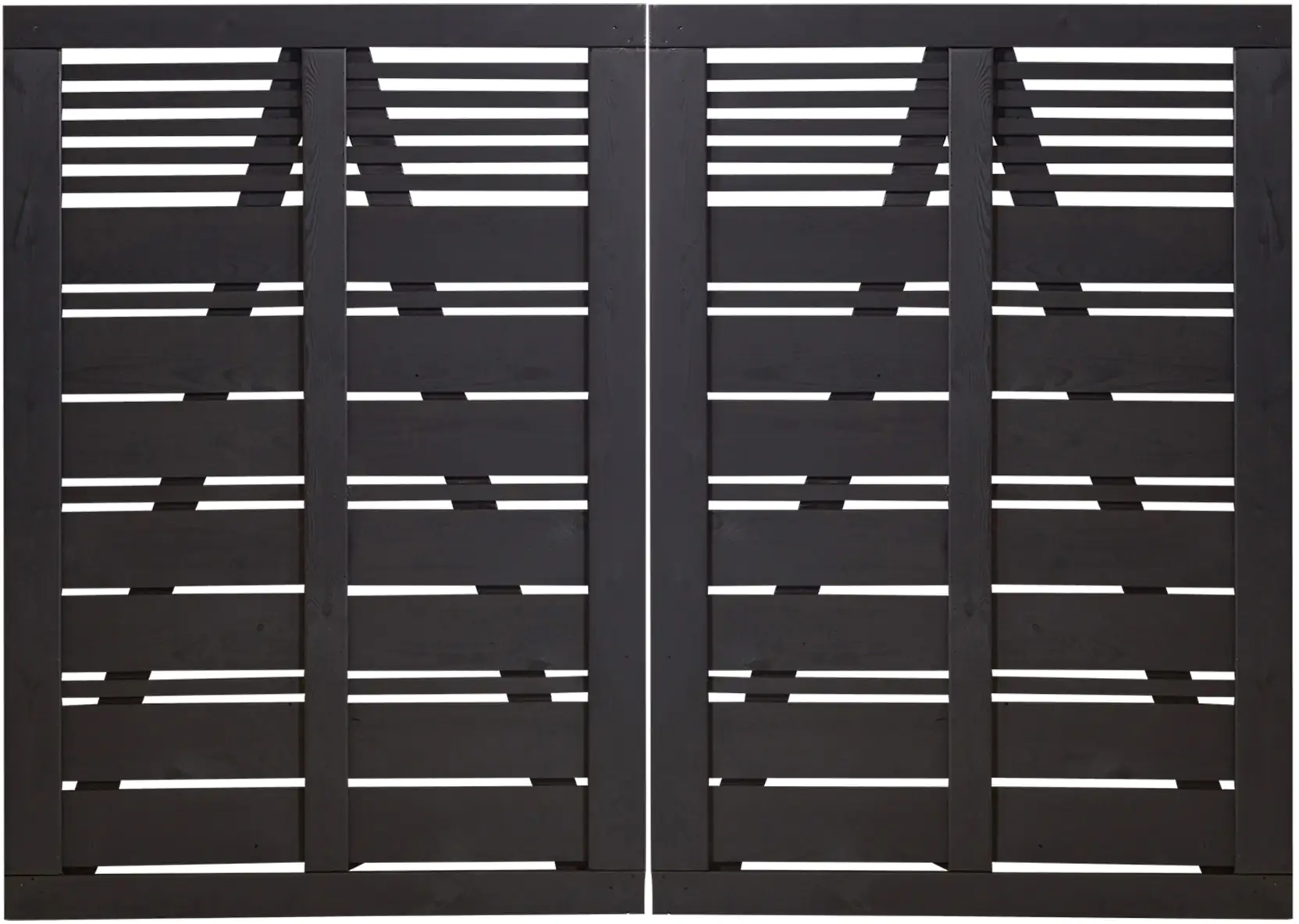 Plus Doppeltor Silence 200 x 140 cm RAL 9005 Schwarz