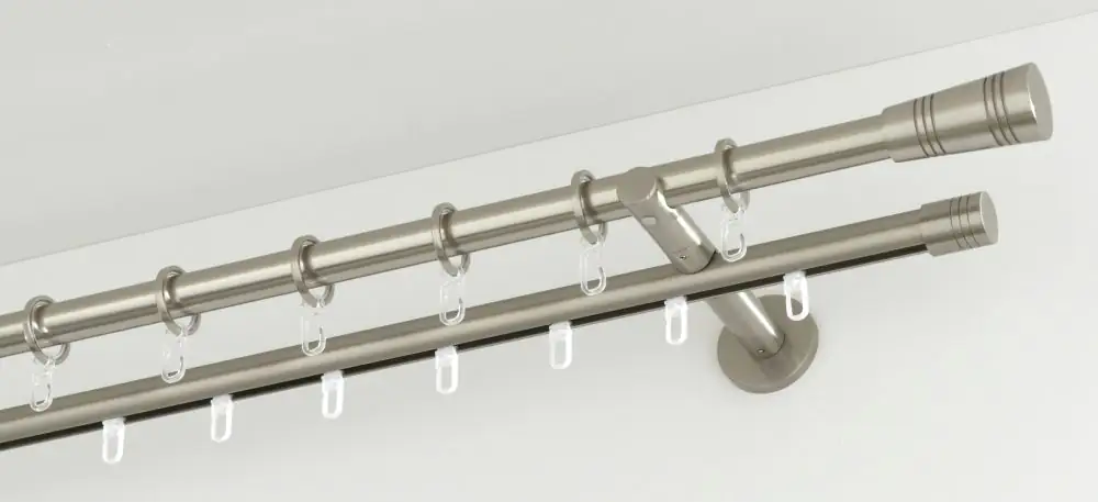 Gardinia Endknopf Zylinder zu Stilprogramm Chicago, Ø 20 mm edelstahl-optik