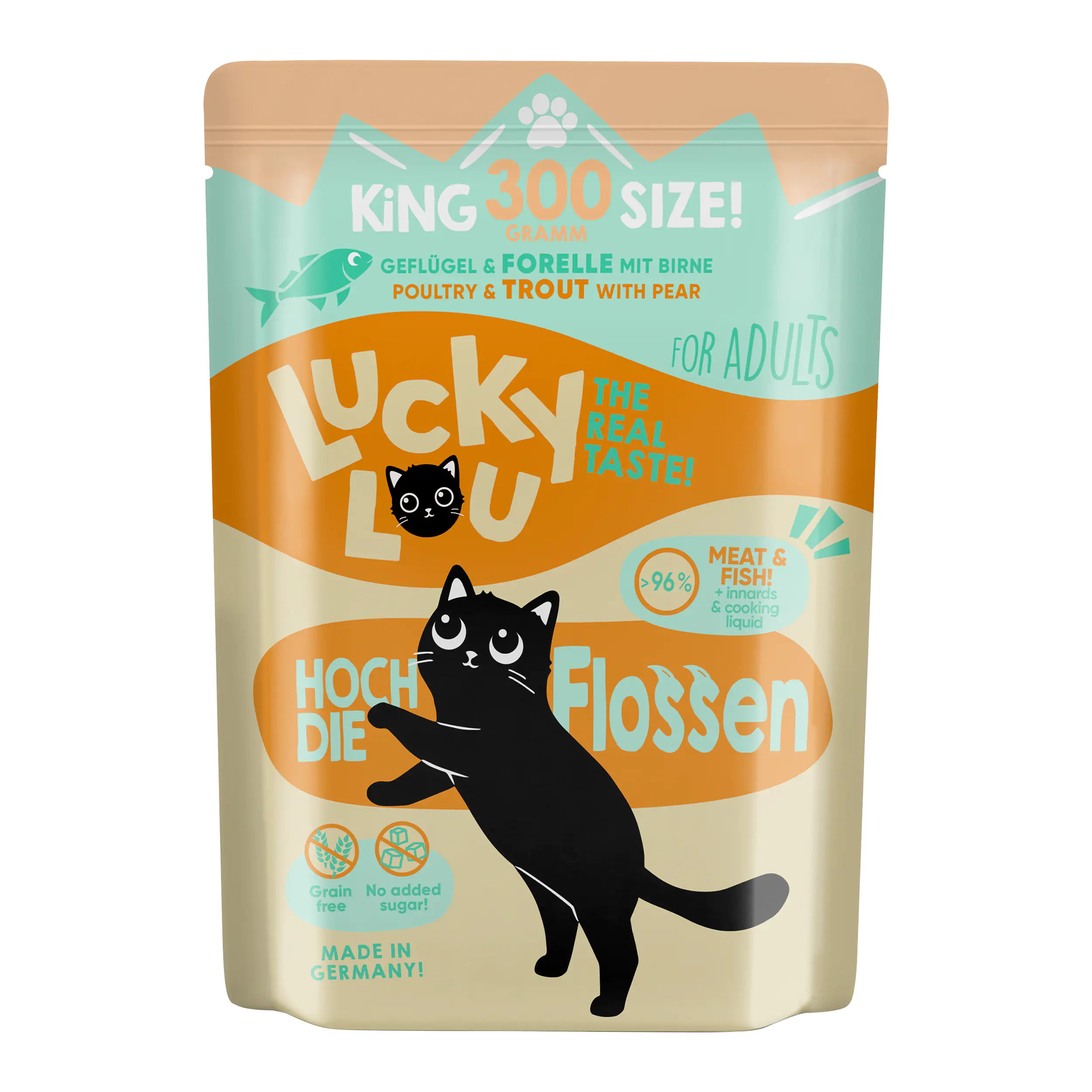 Lucky Lou Katzenfutter Geflügel und Forelle 300 g