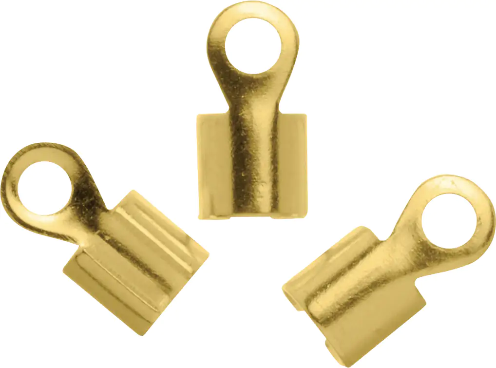 Glorex Endstück goldfarben 20 Stück , 7 x 9,5 mm