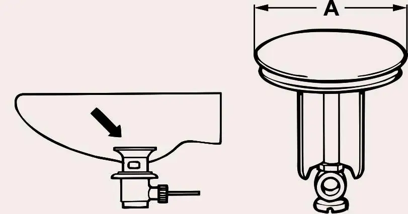 Cornat Excenterstopfen verchromt Ø 66 mm, für Waschtisch-Excentergarnitur