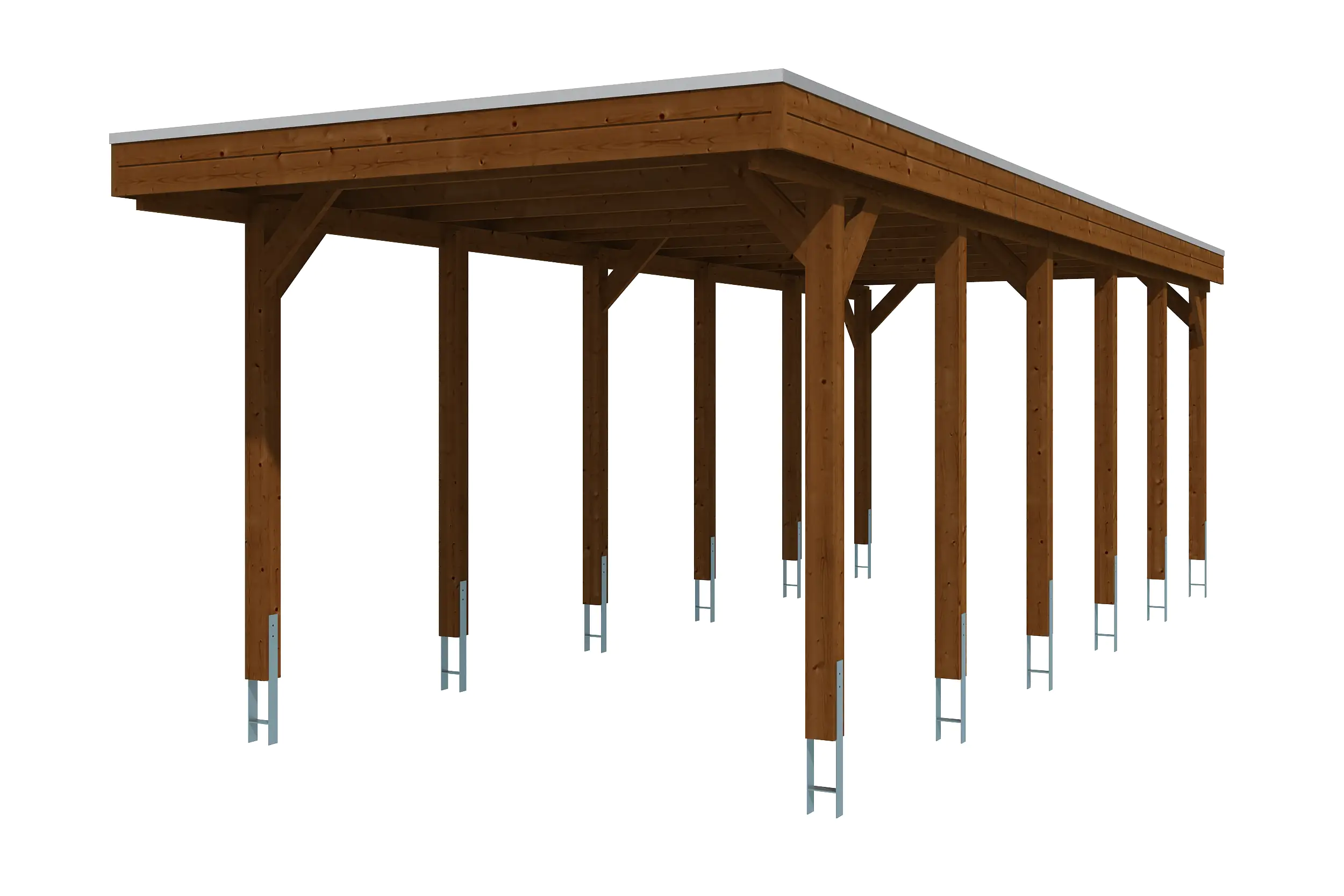 SKAN HOLZ Carport Friesland 314 x 860 cm mit EPDM-Dach