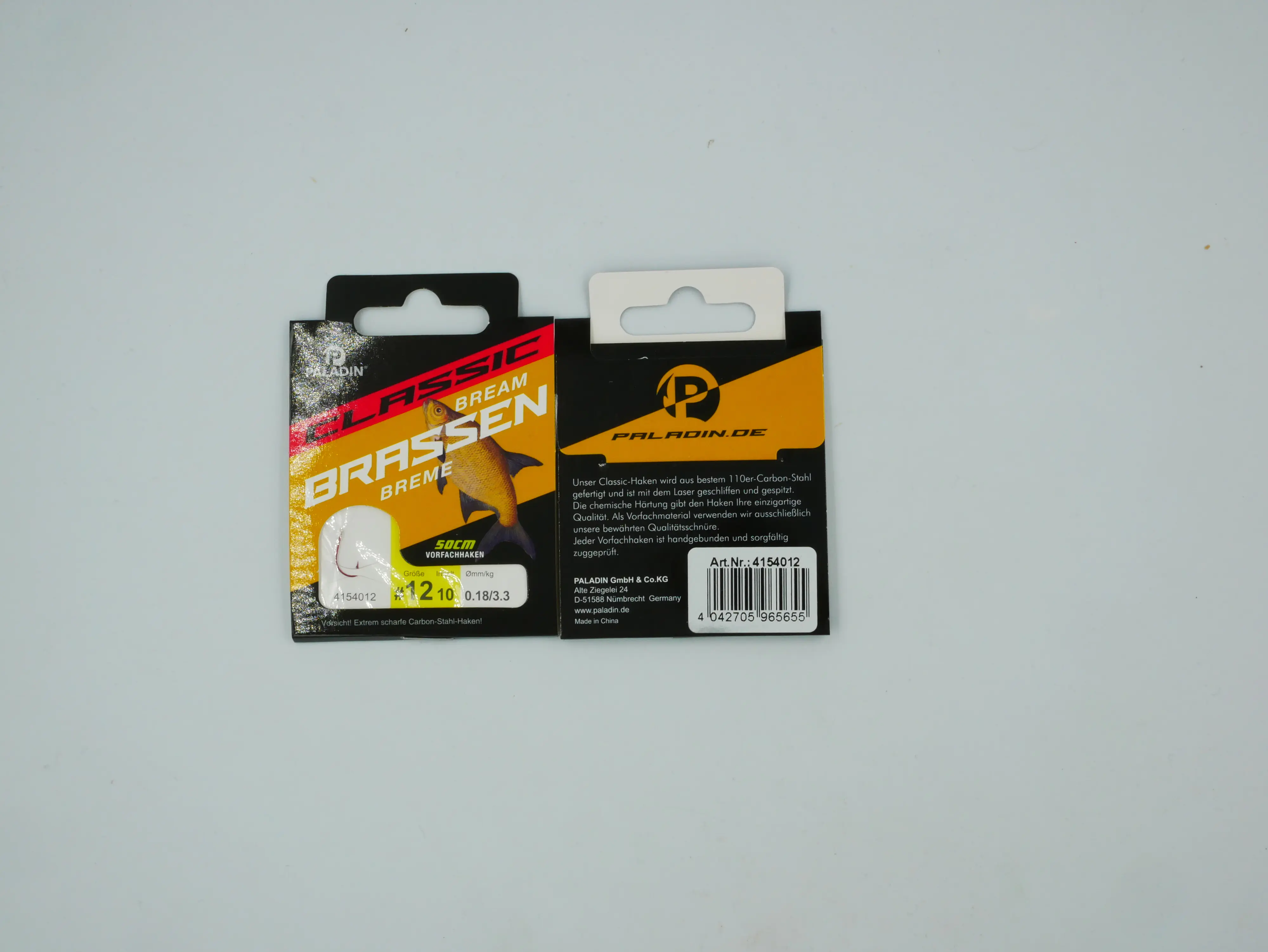 Paladin Brassenhaken gebunden Größe 12 50 cm 10 Stück rot