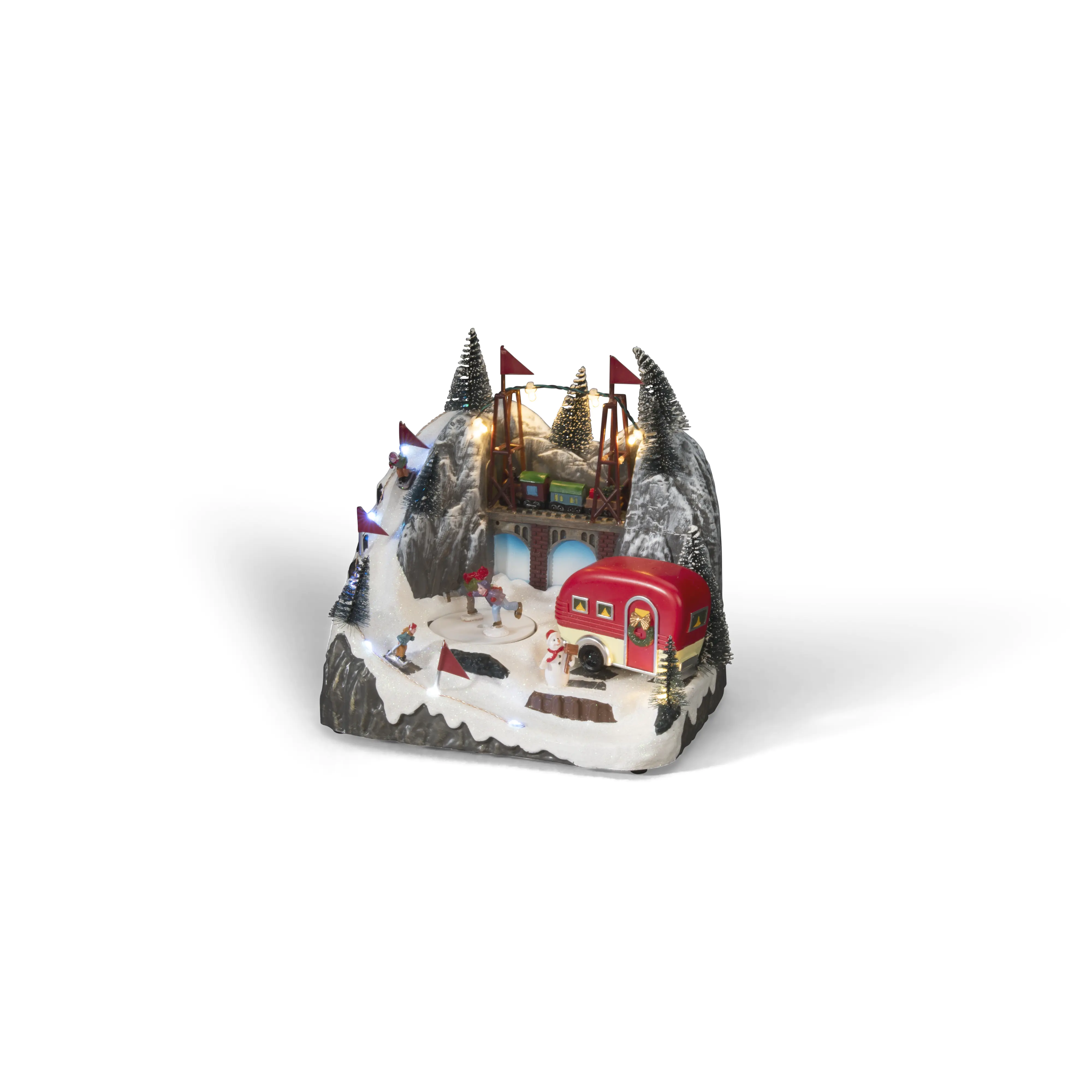 Konstsmide LED Szenerie Landschaft mit Wohnwagen mit Musik Innen 12 bunte Dioden