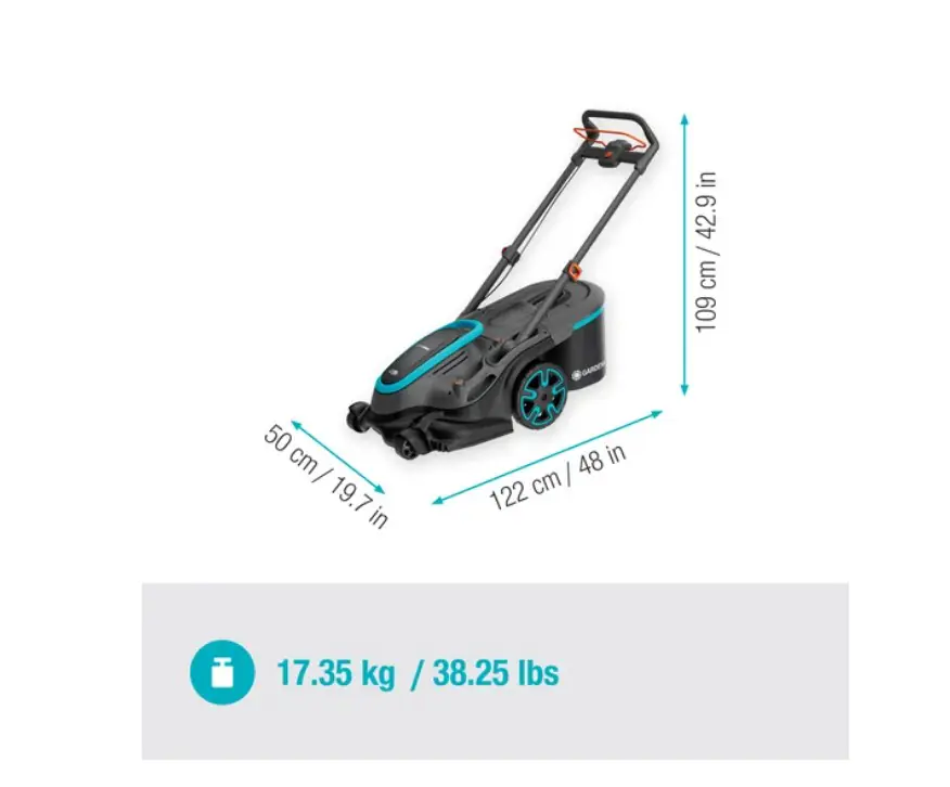 Gardena Akku Rasenmäher PowerMax Duo 46/36V, 46 cm Schnittbreite