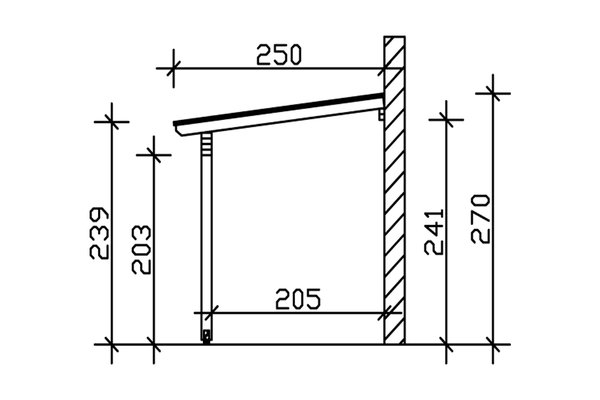 4018211002405_2111041 SKAN HOLZ Terrassenüberdachung Ancona 541 x 250 cm Leimholz