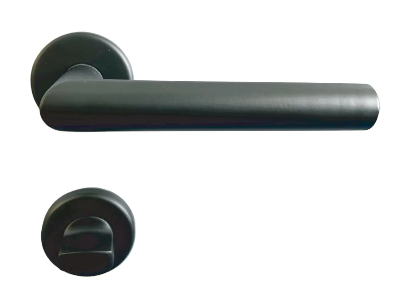 TrendLine WC-Türgriff-Garnitur Rosette Edelstahl schwarz Ø 49,1 mm