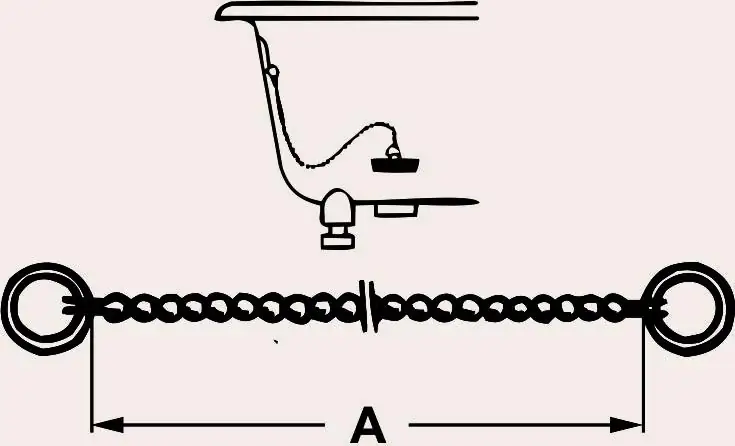 Cornat Ventilkette 50 cm mit 2 Splentringen
