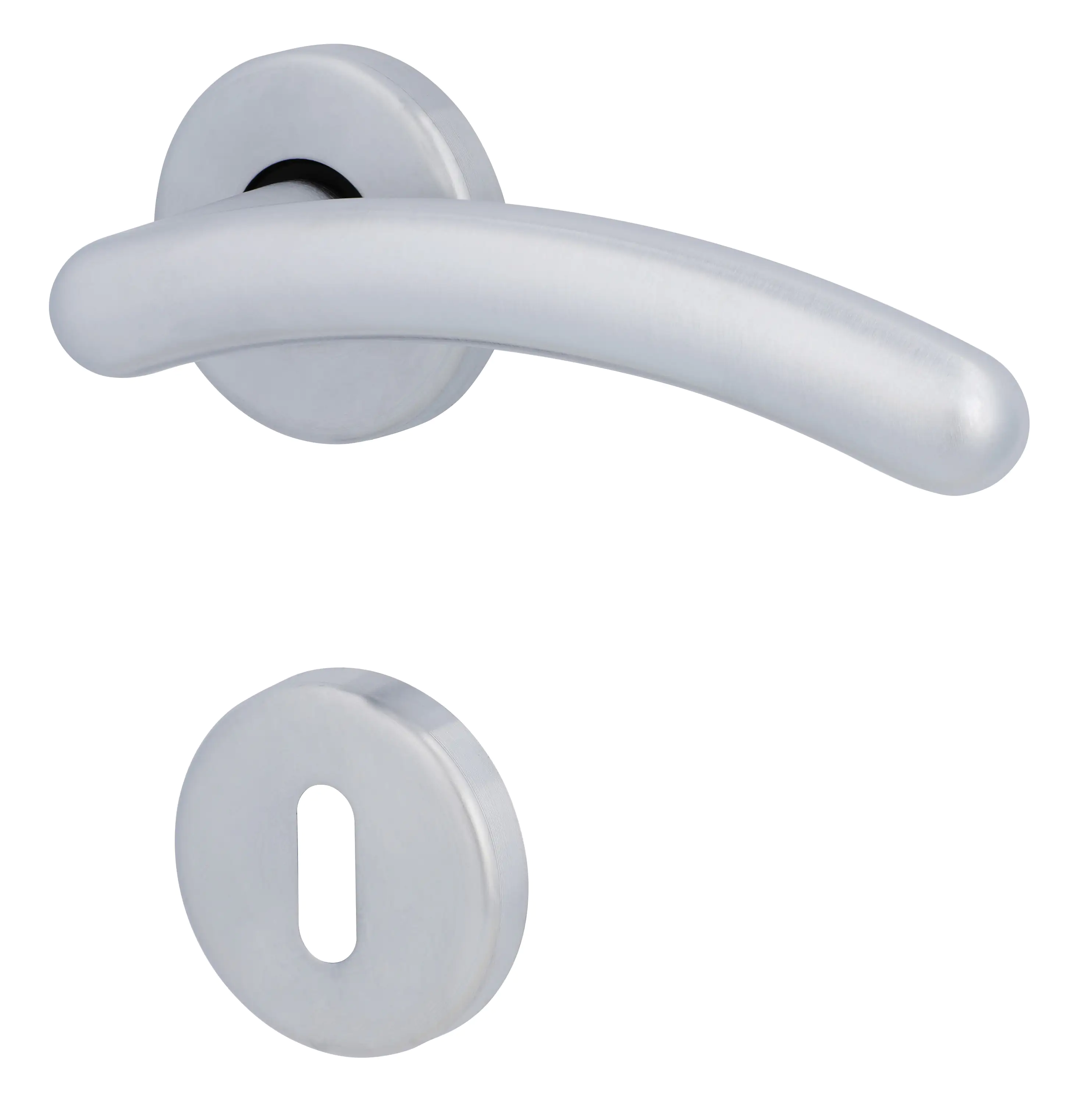 Alpertec BB-Rosettengarnitur Tara Messing silber rund