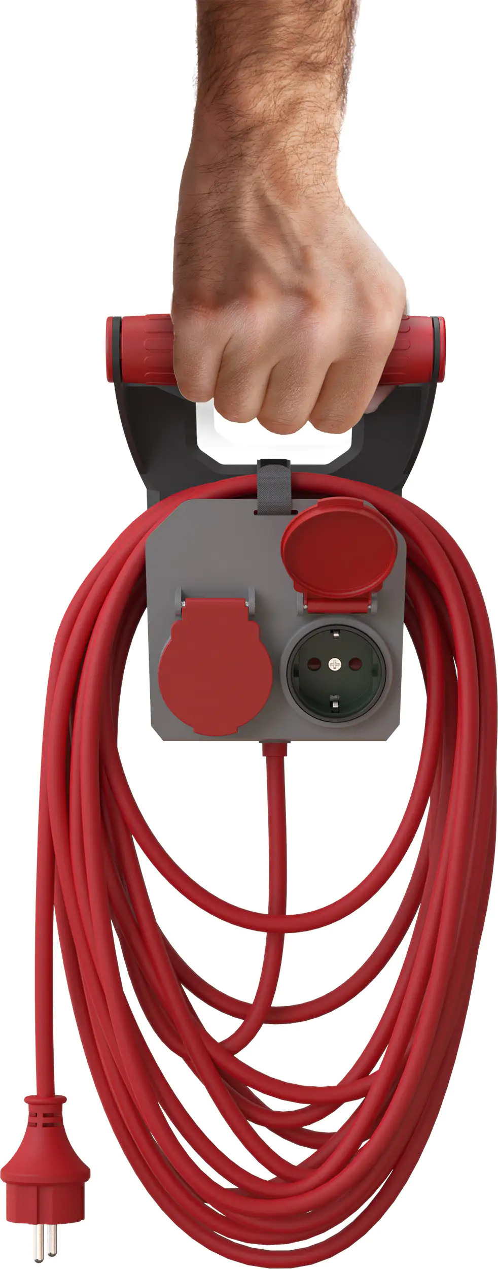 REV Verlängerungskabel Aussen 10 Meter H07RN-F 3x1,5, 2, 2 Steckdosen