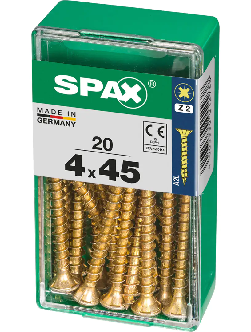 Spax Universalschrauben 4.0 x 45 mm PZ 2 - 20 Stk.