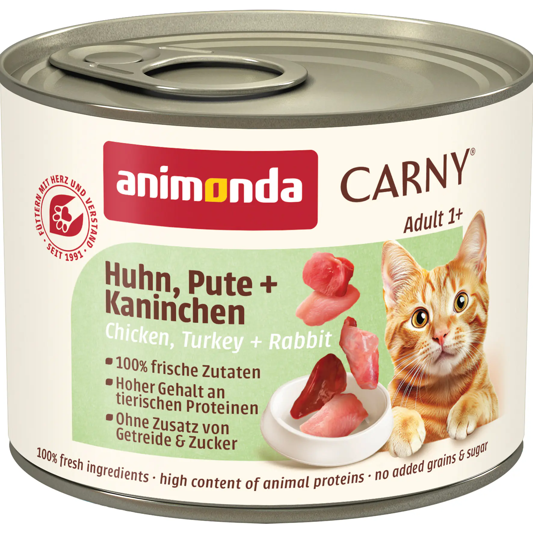 Animonda Carny Adult Katzennassfutter getreidefrei 200 g Huhn, Pute & Kaninchen