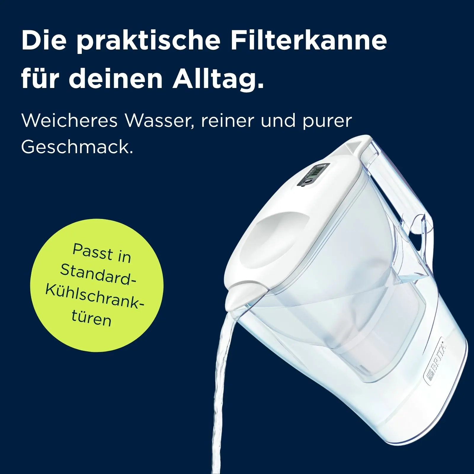 Brita Wasserfilter-Kanne Aluna weiß 2,4 l Füllmenge