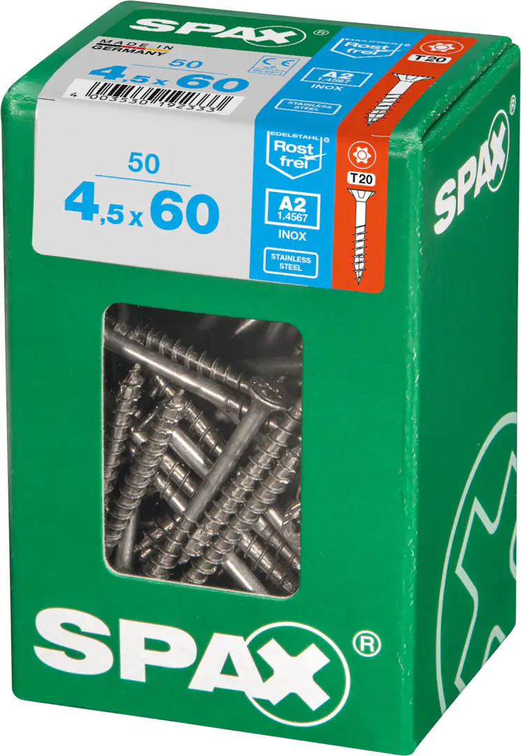 Spax Universalschrauben 4.5 x 60 mm TX 20 - 50 Stk.