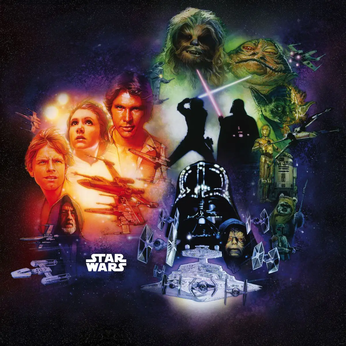 4055065510434 Komar Vlies Fototapete Star Wars Classic Back to the past 250 x 250 cm