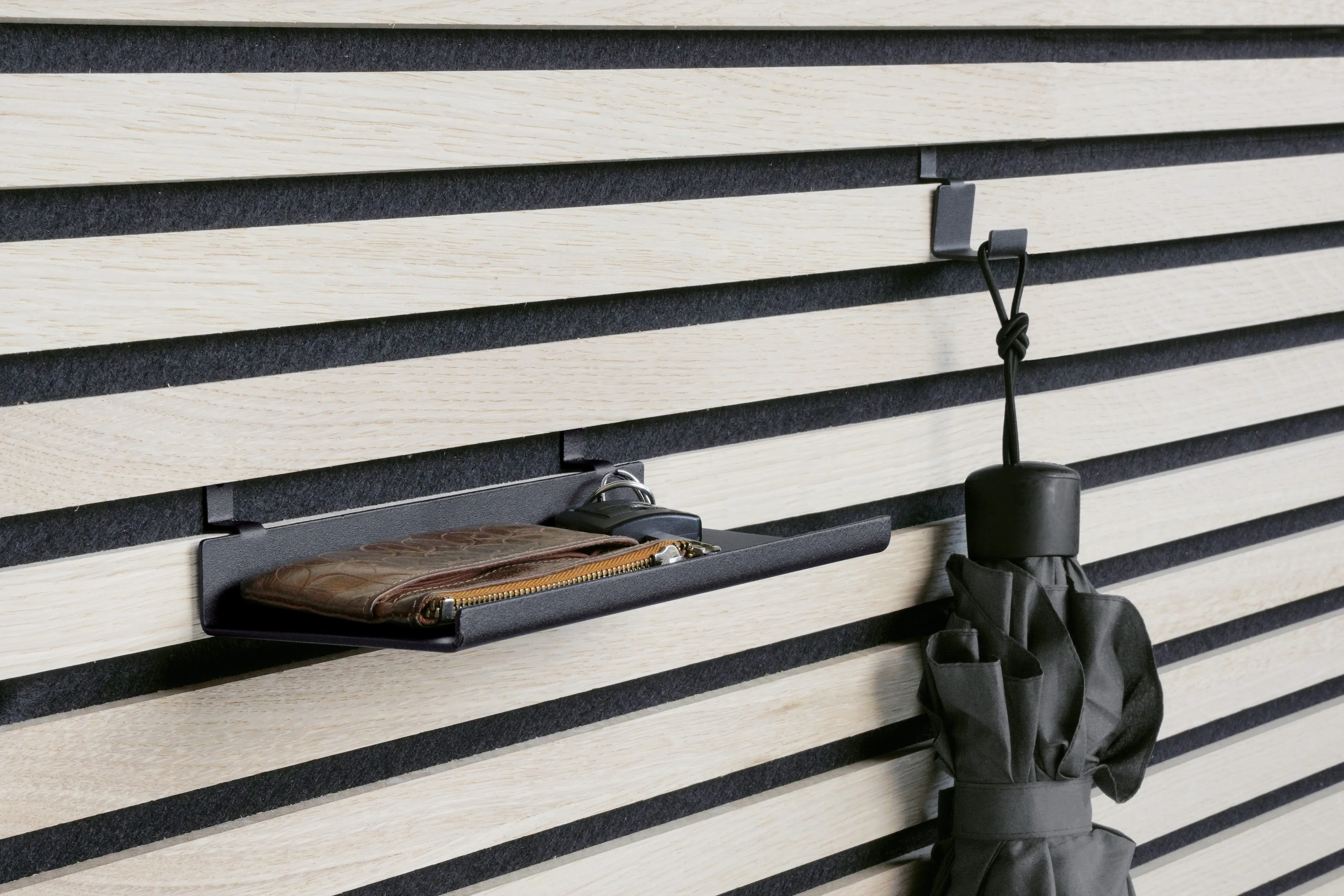 Dolle Haken für Akustikpaneele 4,4 x 4 x 2,5 cm schwarz 2 Stück