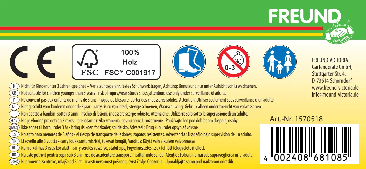 Freund Victoria Kinderkultivator 75 cm Stiel