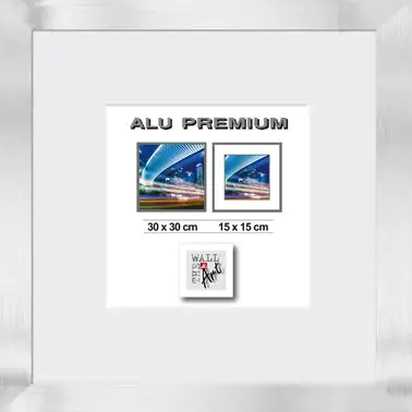 Aluminiumrahmen Quattro silber, 30 x 30 cm