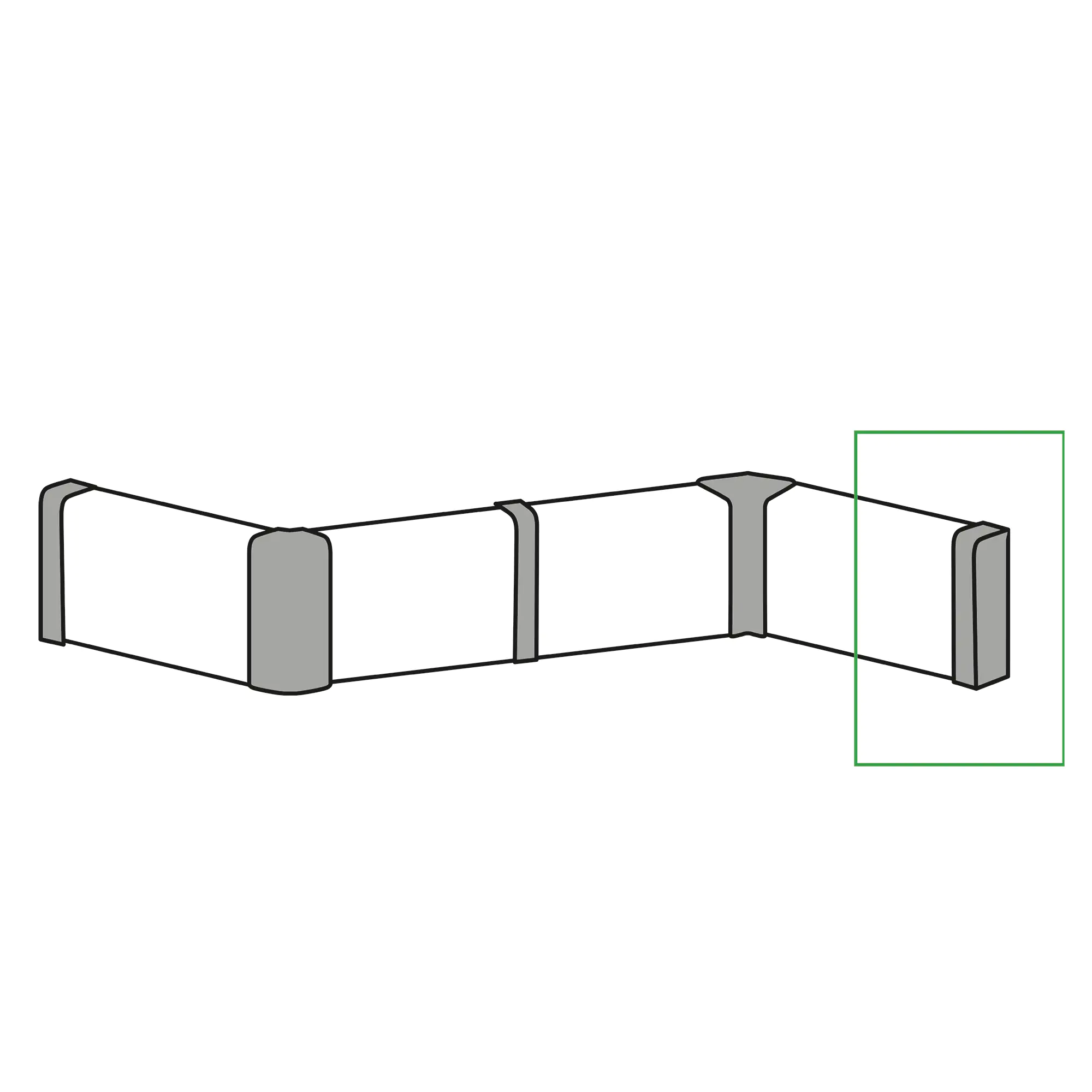 Endstück für Kunststoffleiste ku.050 kalkEiche