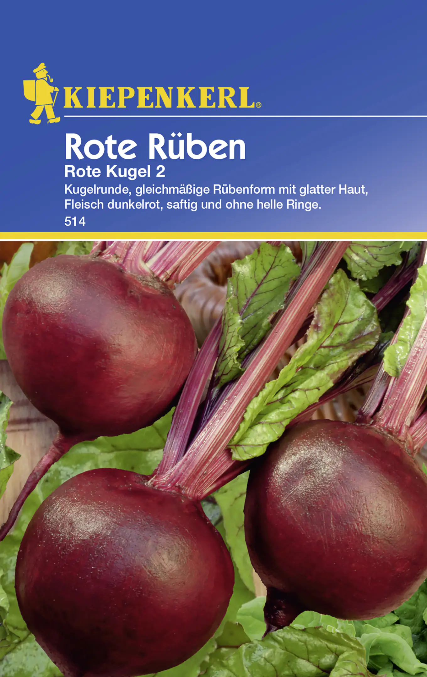 Kiepenkerl Rote Rübe Rote Kugel 2 Beta vulgaris var. vulgaris, Inhalt: ca. 100 Pflanzen