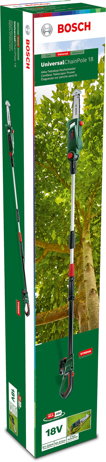 Bosch Akku-Teleskop-Hochentaster UniversalChainPole 18 Solo inkl. Kettensägenöl & Sägekette Bosch Akku-Teleskop-Hochentaster UniversalChainPole 18 Solo inkl. Kettensägenöl & Sägekette