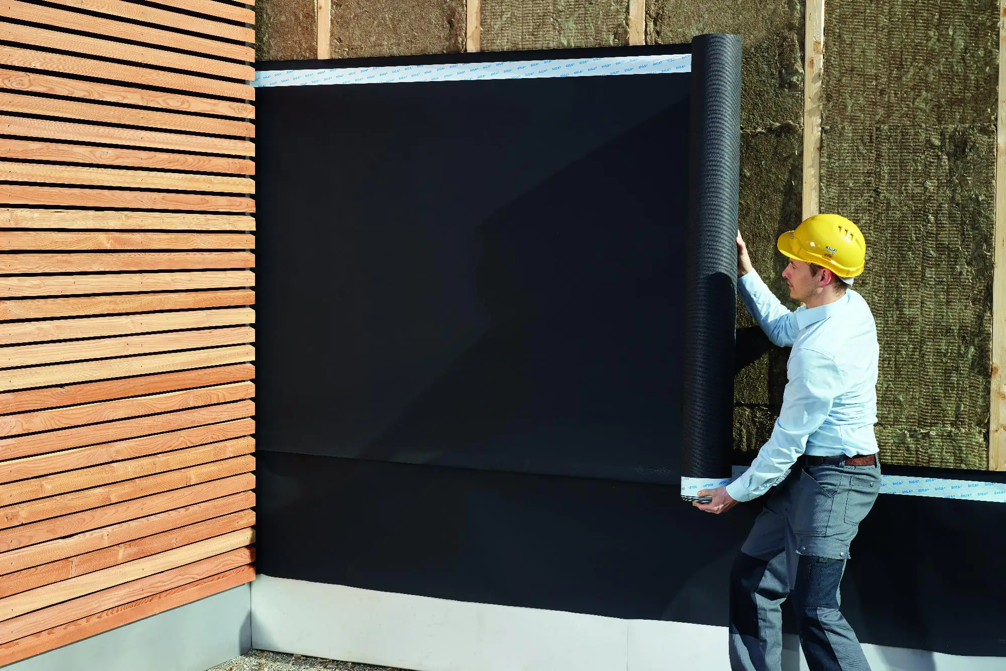 Siga Fassadenbahn Majvest 700 SOB 33,4 x 1,5 m = 50 m² schwarz