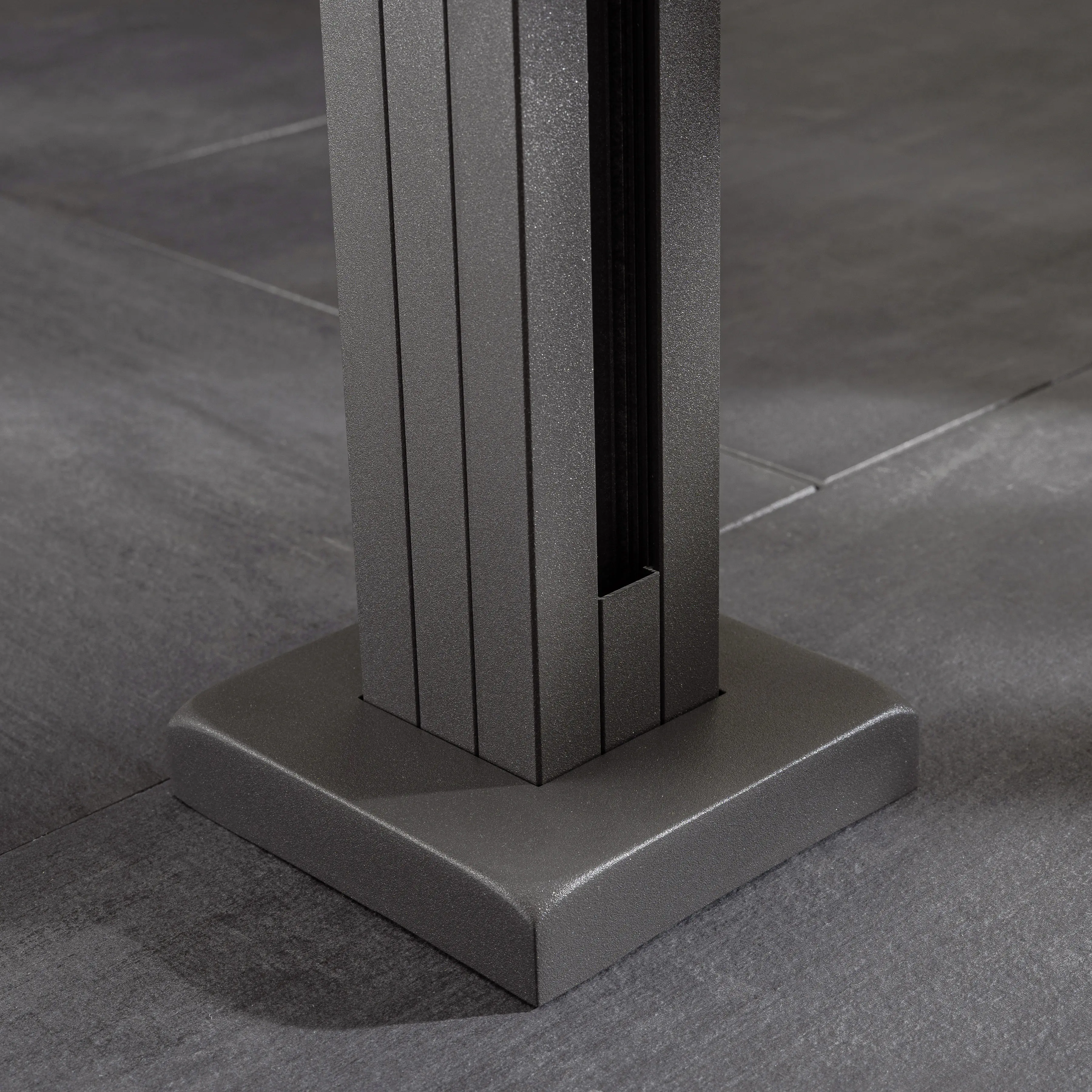 Ambiente Glaszaun Erweiterungsset Klarglas mit Siebdruck 187 x 107,2 cm grau