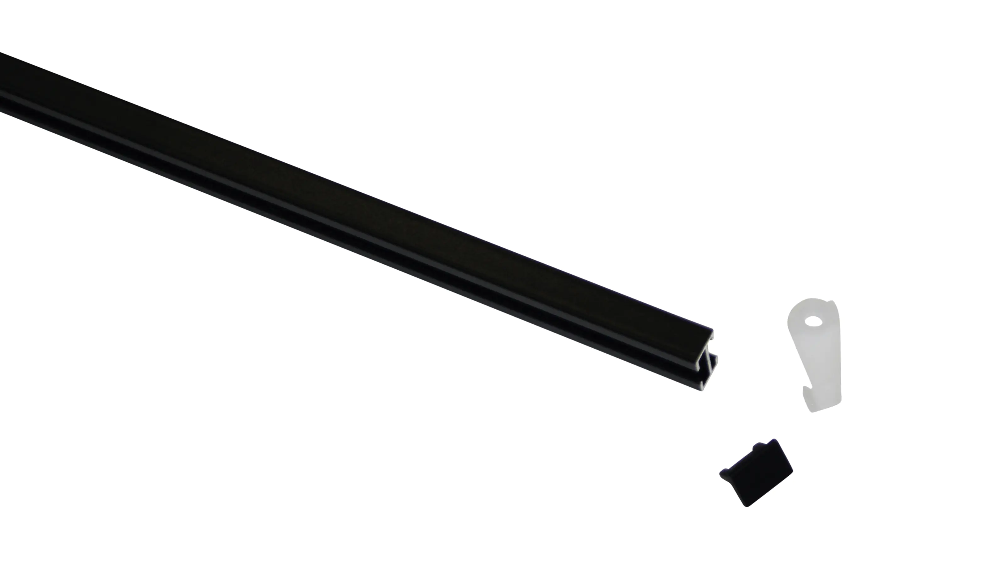 Gardinia Vorhangschienen-Set Lucy 1-läufig schwarz-matt 230 cm