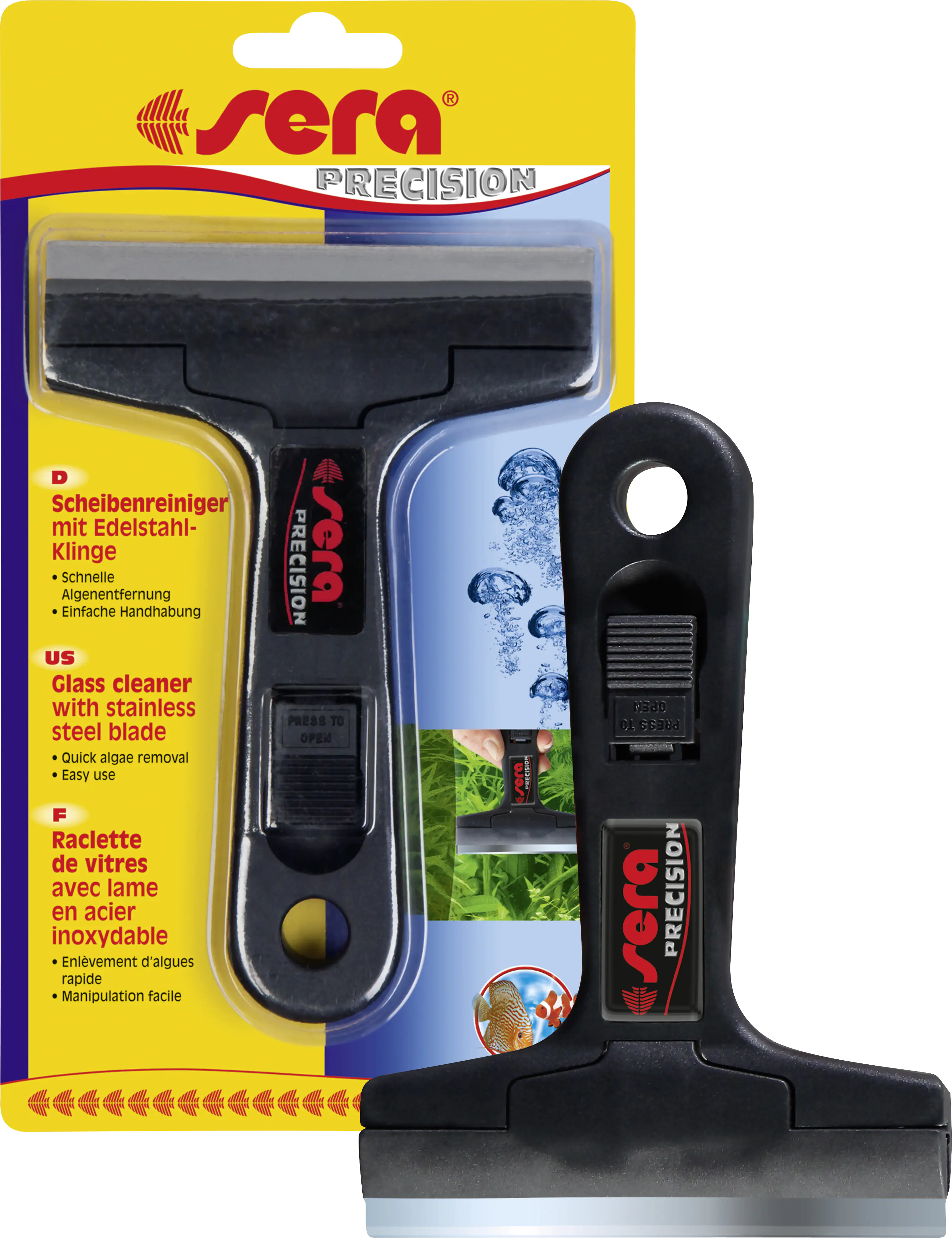 Sera Aquariumzubehör Scheibenreiniger mit Edelstahlklinge Sera Aquariumzubehör Scheibenreiniger mit Edelstahlklinge