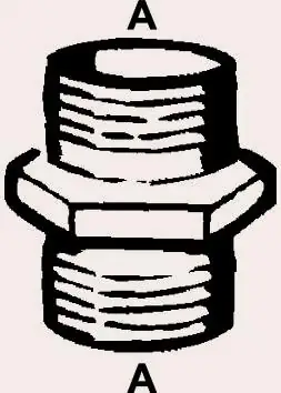 Cornat Doppelnippel messing verchromt 3/4" Außengewinde