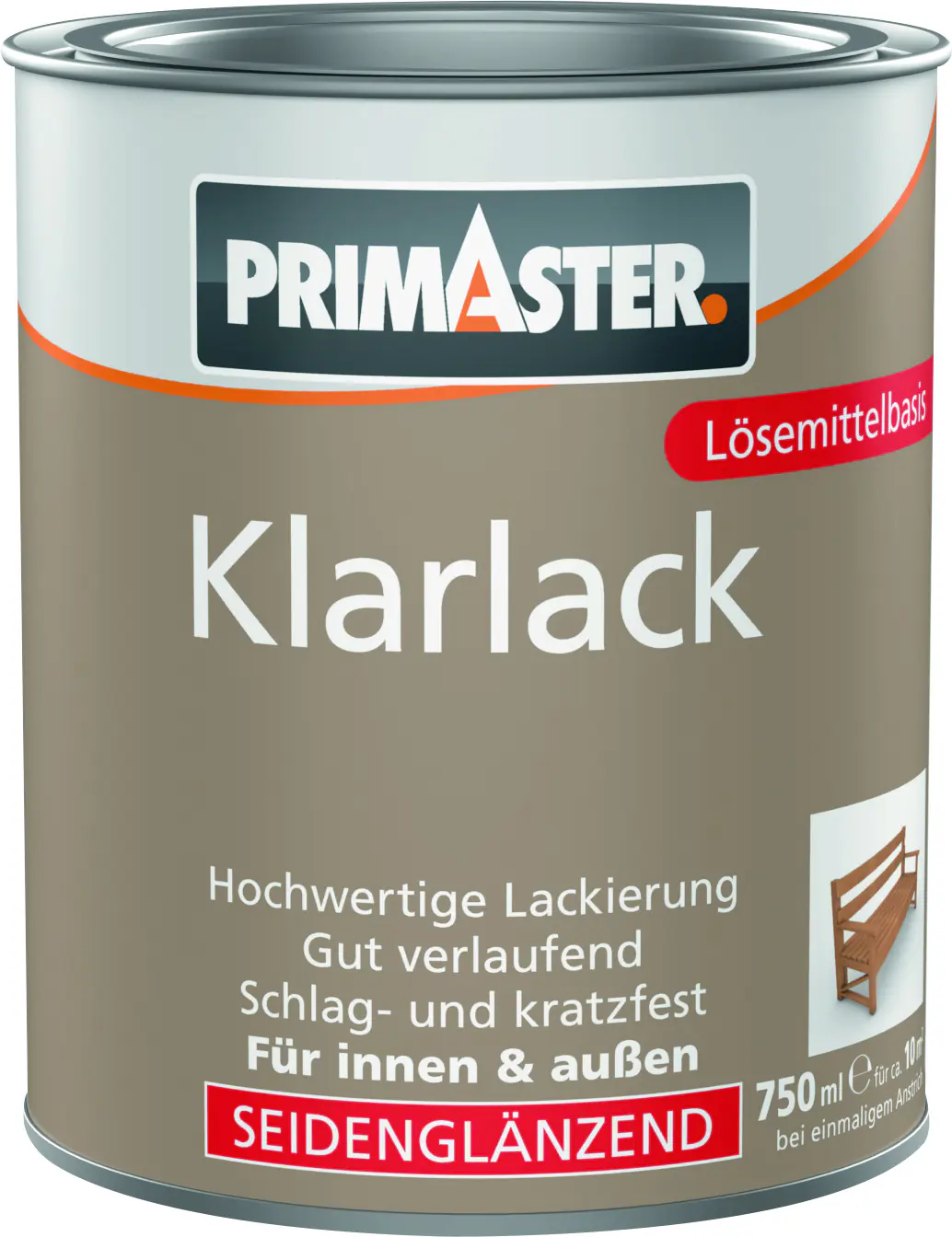 Primaster Klarlack 750 ml farblos seidenglänzend