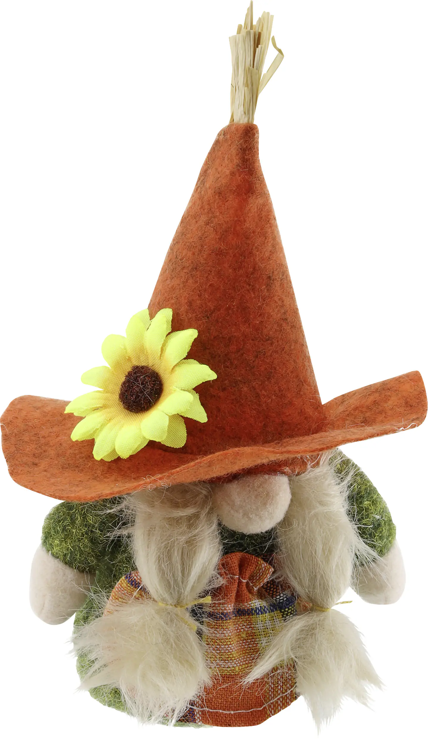 Herbstdeko Wichtel Filz 15 cm grün-orange