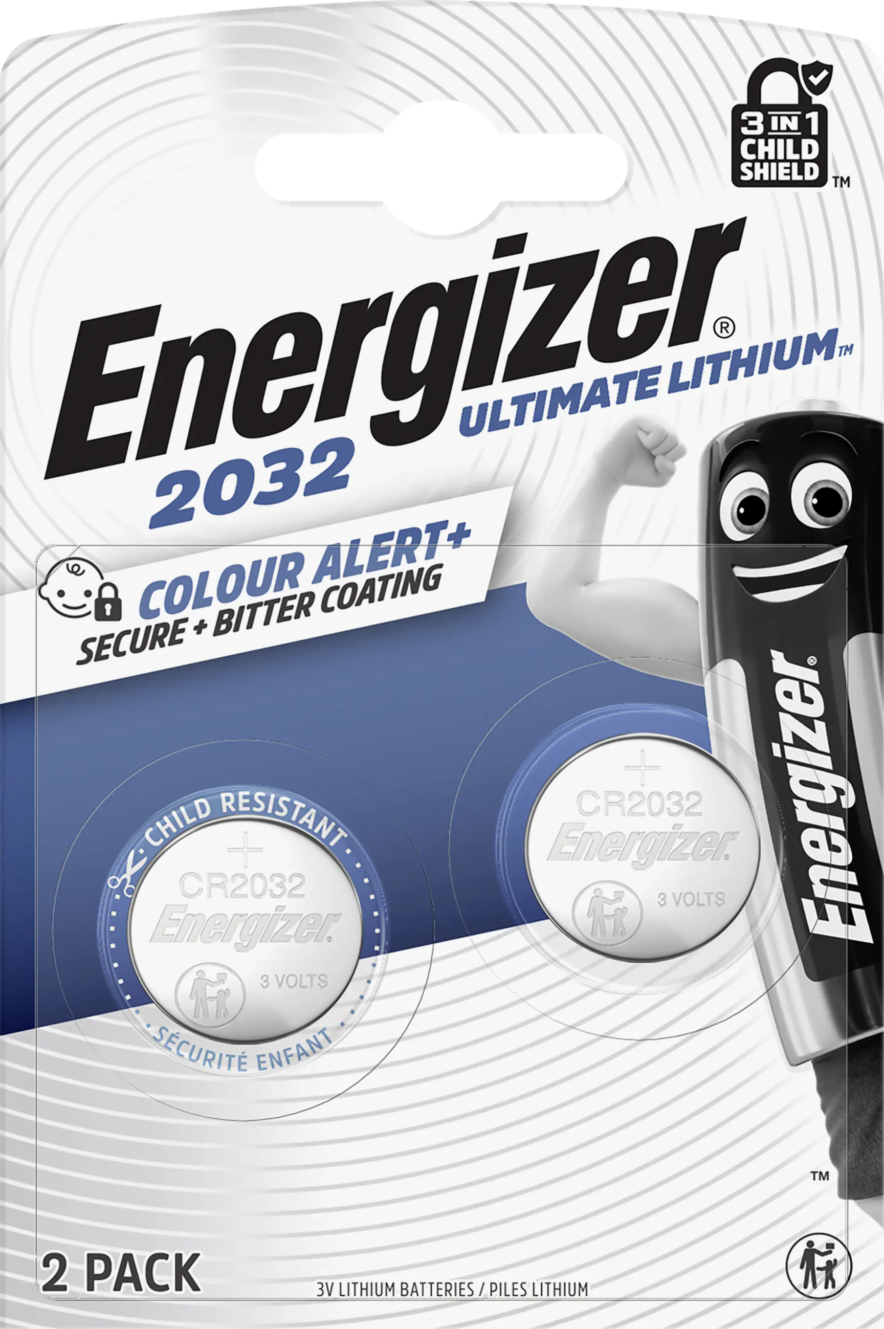 Energizer Knopfzelle CR 2032 Ultimate Lithium, 3 V, 2er Pack