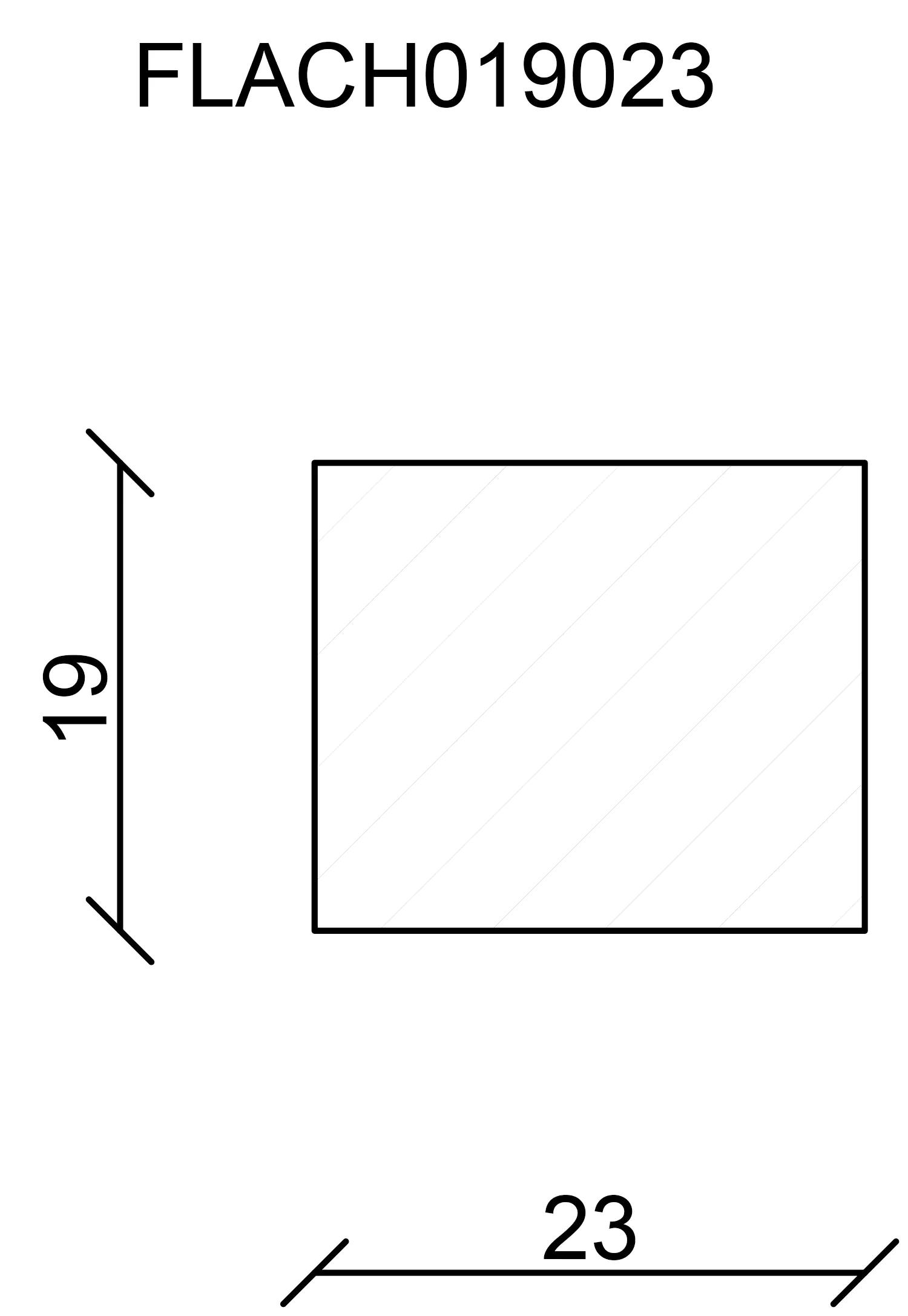 FN Neuhofer Flachleiste 100 cm 23 x 19 mm Fichte/Kiefer