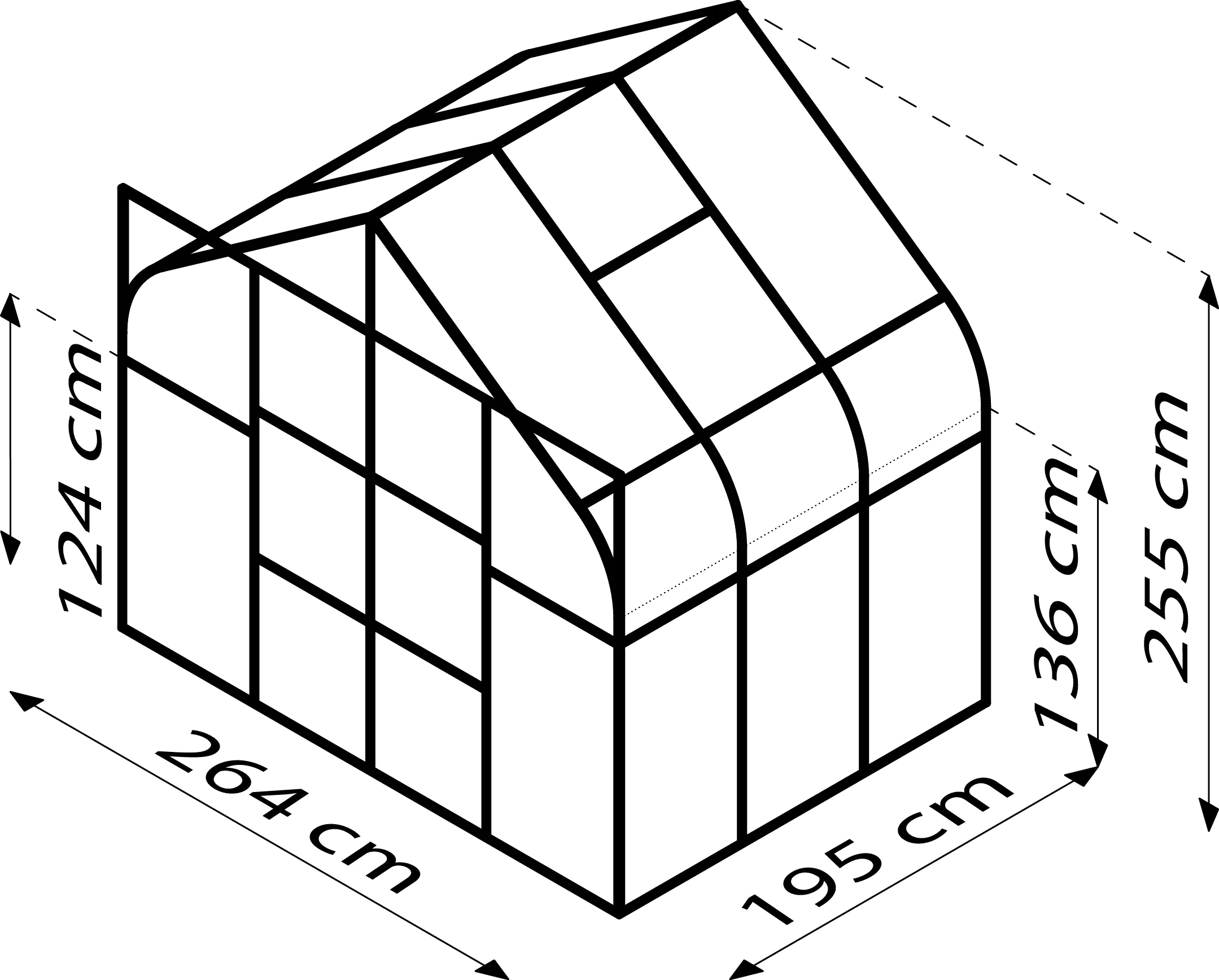 Vitavia Gewächshaus Dione 5000 264 x 195 cm 3 mm Sicherheitsglas Vitavia Gewächshaus Dione 5000 264 x 195 cm 3 mm Sicherheitsglas