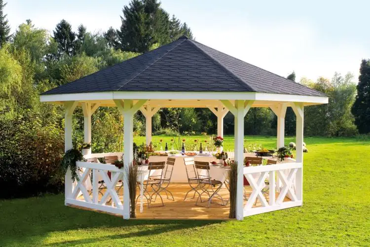 SKAN HOLZ Pavillon Nice 4 Leimholz, natur SKAN HOLZ Pavillon Nice 4 Leimholz, natur