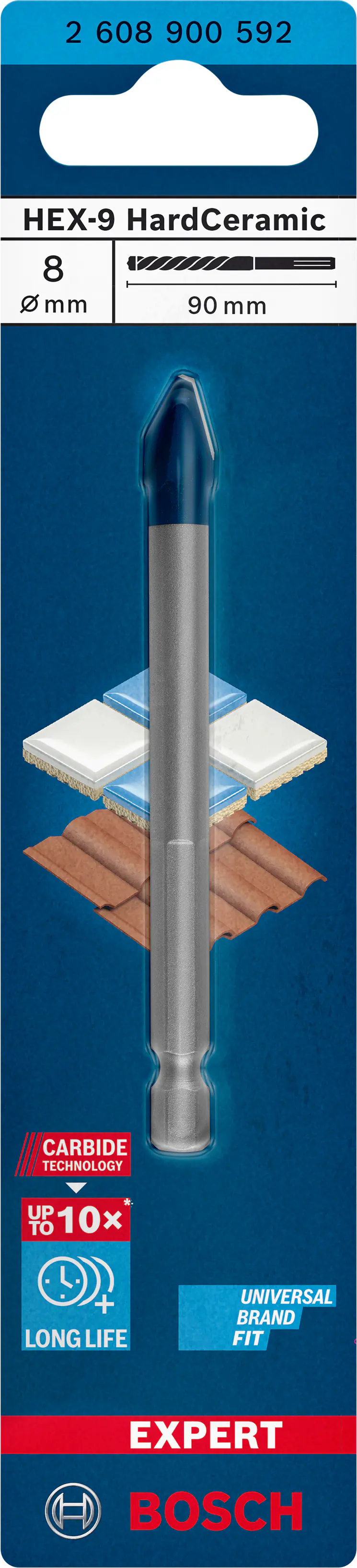 Bosch Expert HEX-9 HardCeramic Bohrer 8 x 90 mm