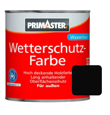 Primaster Wetterschutzfarbe 2,5 L schwarz Primaster Wetterschutzfarbe 2,5 L schwarz