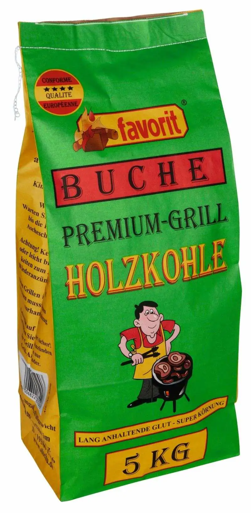 Favorit Buchen-Holzkohle 5 kg